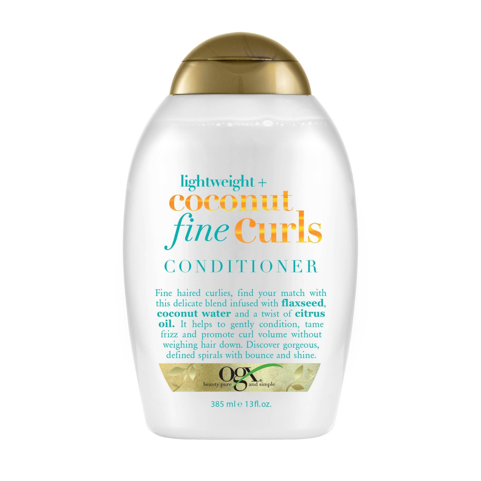 slide 1 of 1, OGX Lightweight + Coconut Fine Curls Conditioner 13 fl oz, 13 fl oz