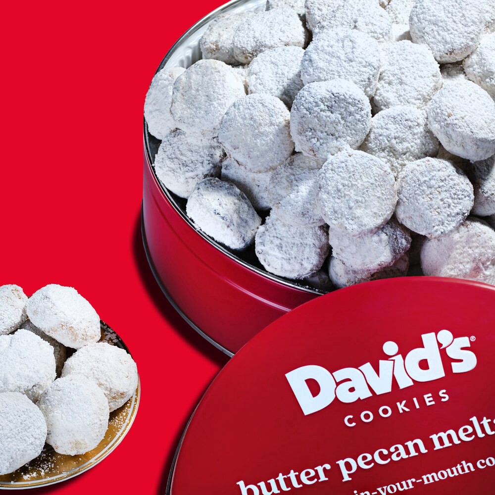 slide 3 of 3, David's Davids Cookies Butter Pecan Meltaways Cookies, 32 oz