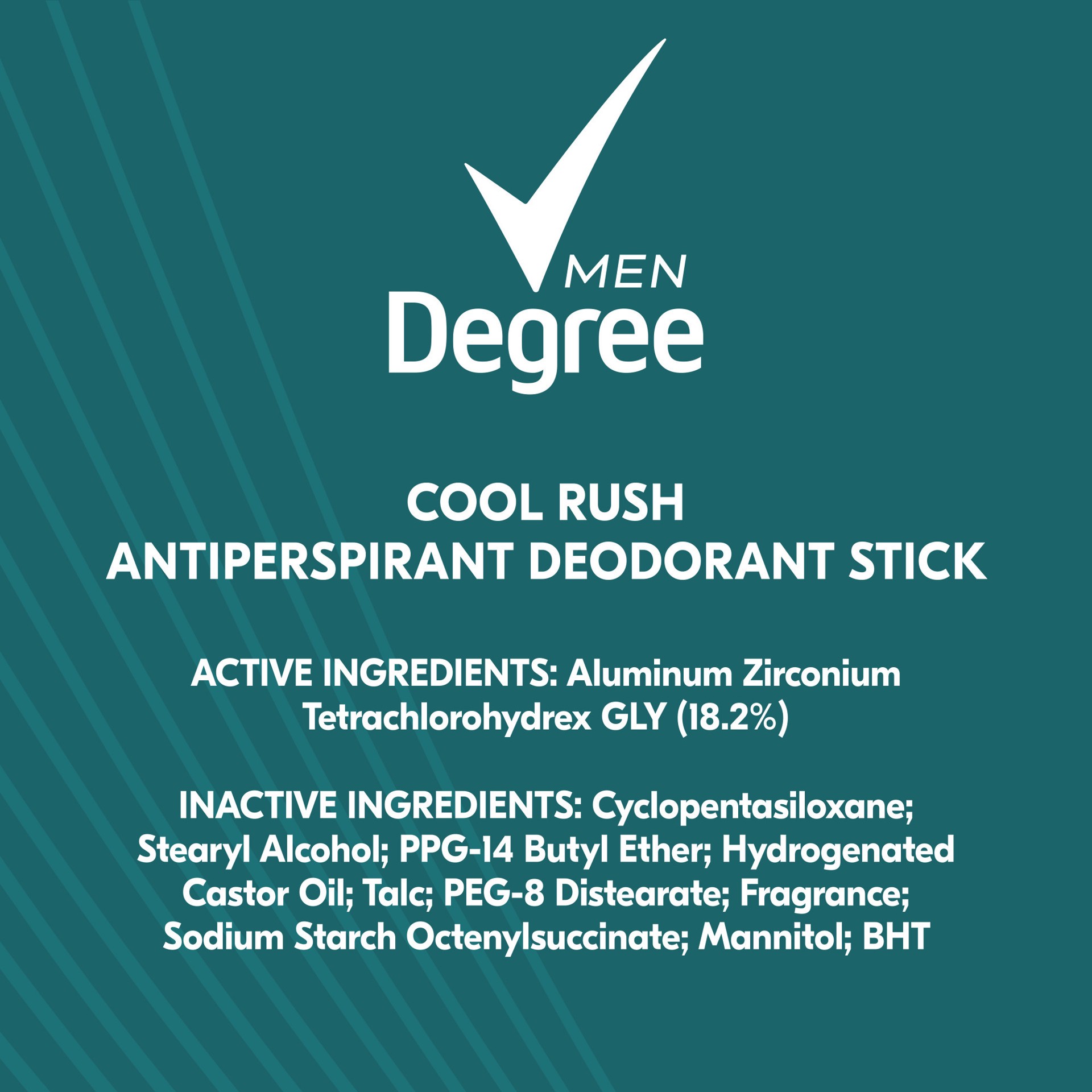 slide 4 of 7, Degree Men Original Antiperspirant Deodorant Cool Rush, Twin Pack, 2.7 oz