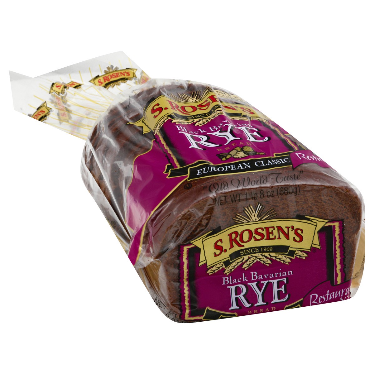 slide 2 of 9, S. Rosen's Restaurant Size Rye Black Bavarian Bread 24 oz, 24 oz