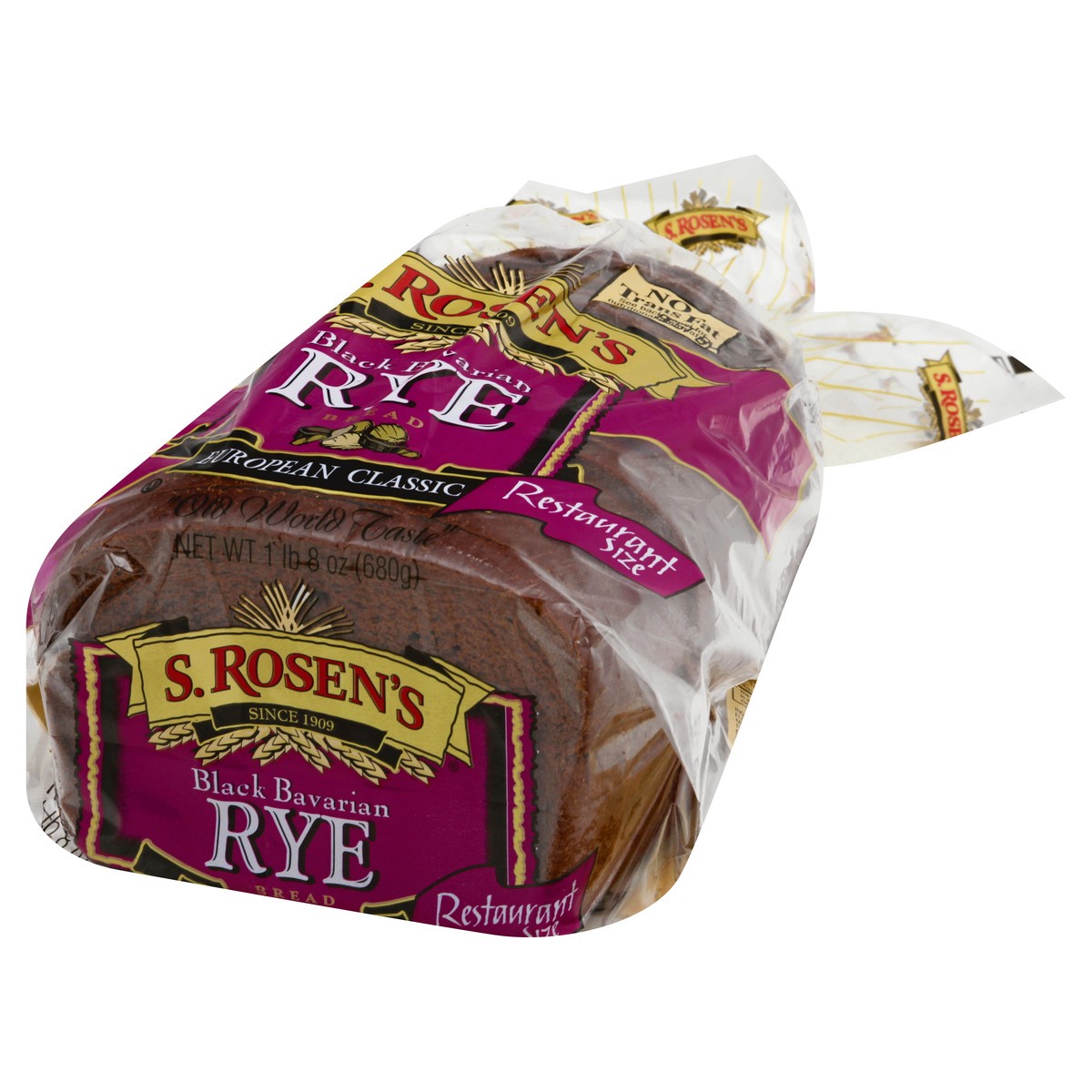 slide 3 of 9, S. Rosen's Restaurant Size Rye Black Bavarian Bread 24 oz, 24 oz