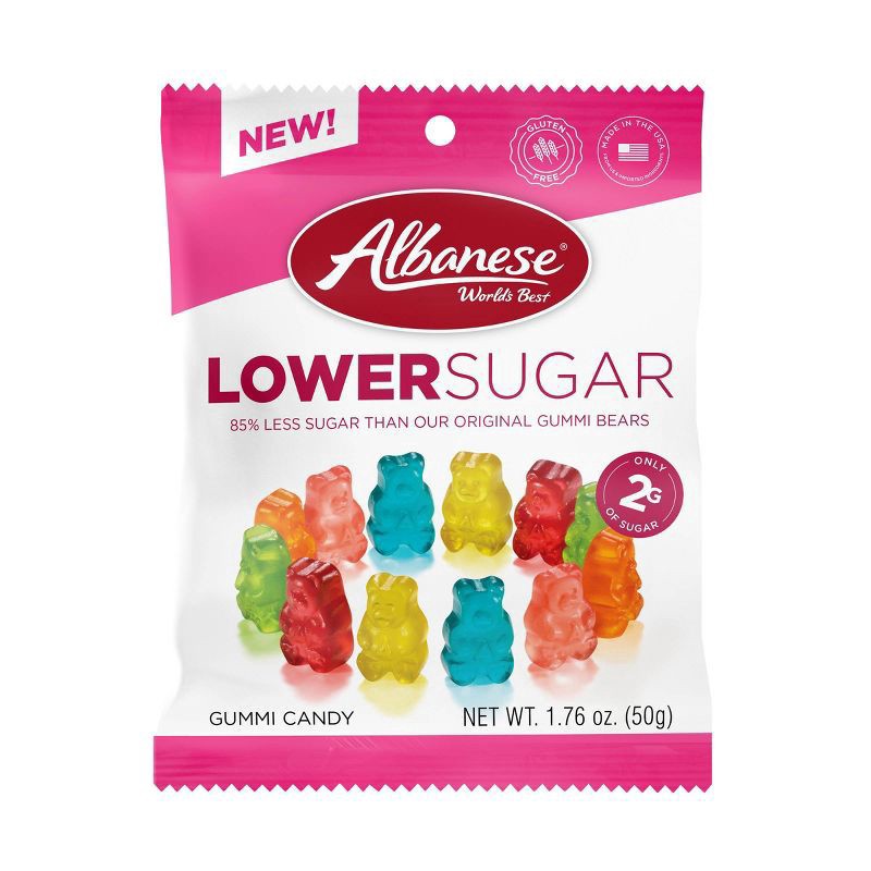 slide 1 of 4, Albanese World's Best Lower Sugar Gummi Candy 1.76 oz, 1.76 oz