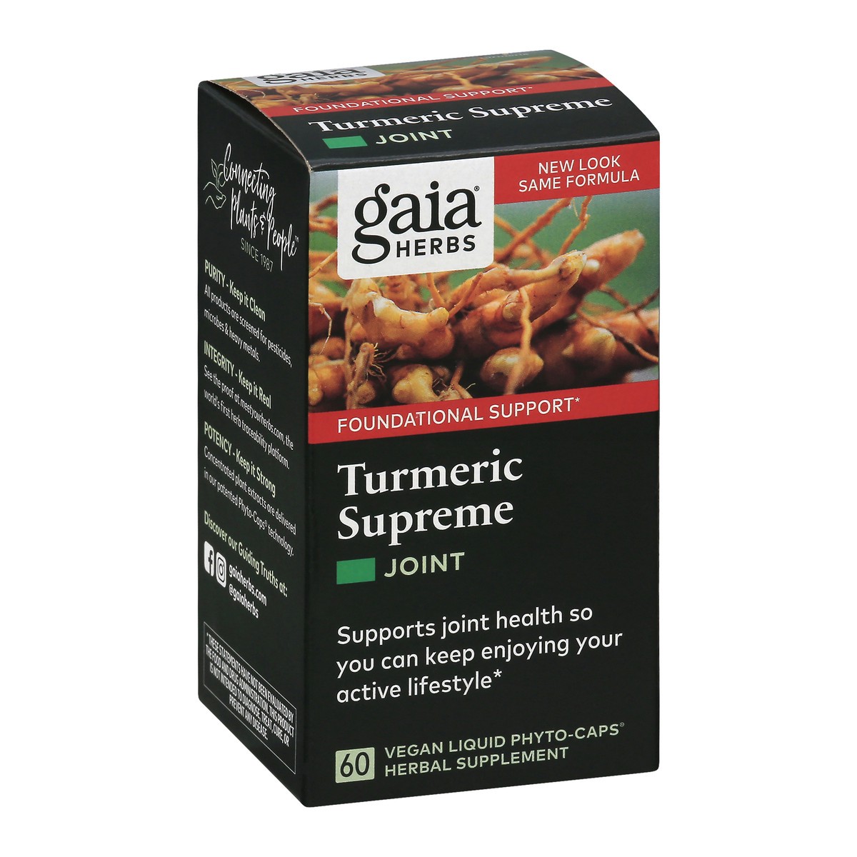slide 2 of 9, Gaia Herbs Turmeric Supreme Joint Health Herbal Supplement, 60 ct