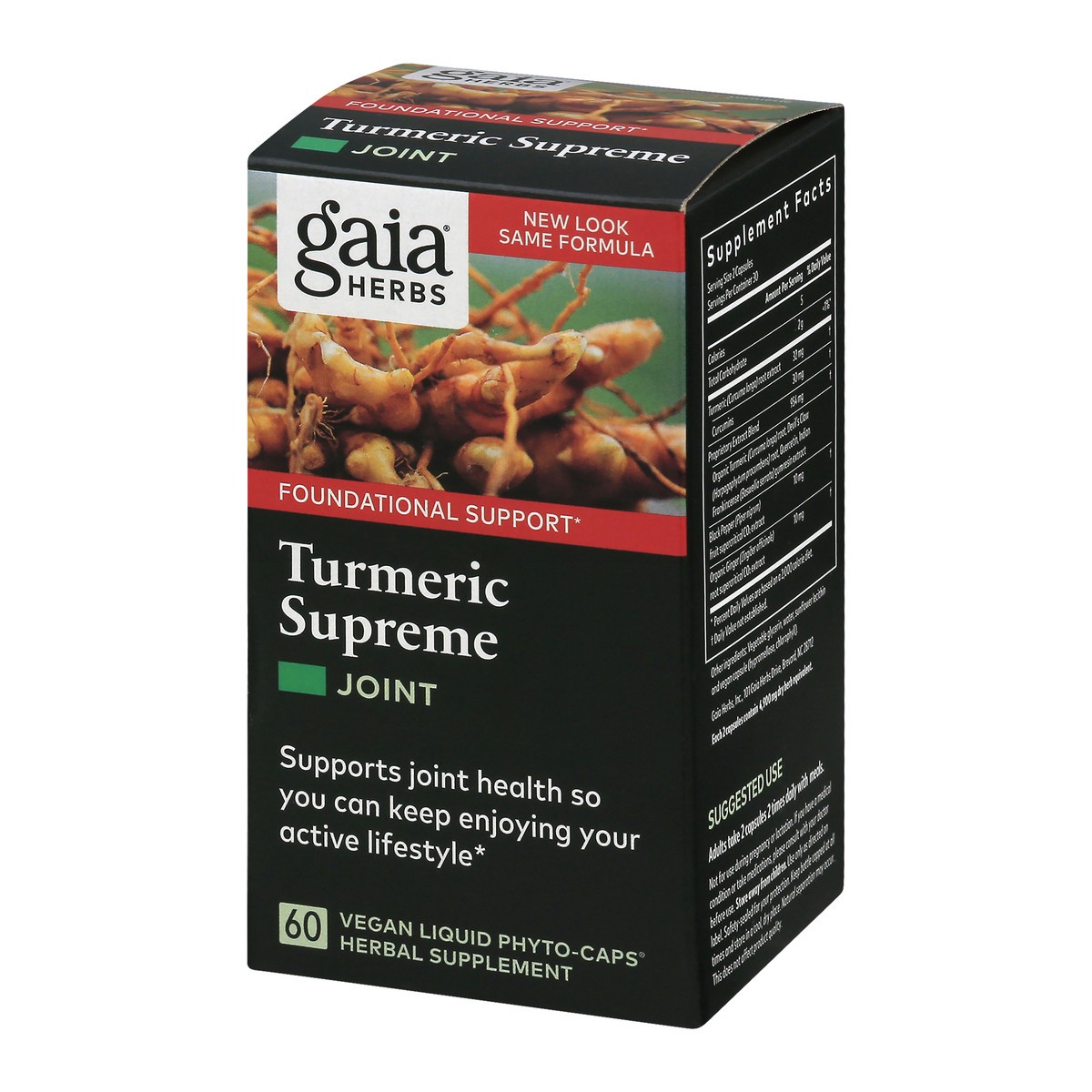 slide 3 of 9, Gaia Herbs Turmeric Supreme Joint Health Herbal Supplement, 60 ct