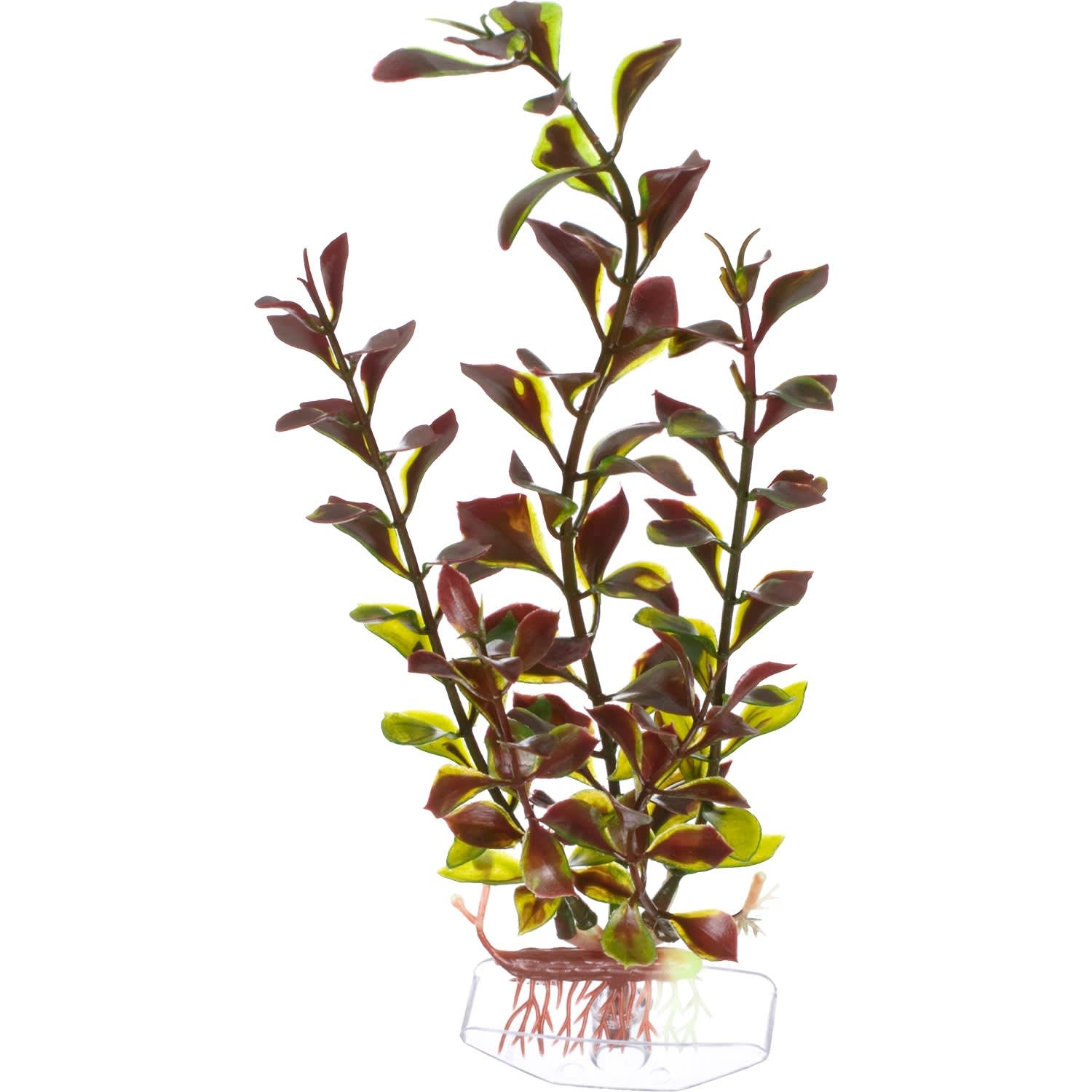 slide 1 of 1, Imagitarium Red & Green Ludwigia Plastic Aquarium Plant, MED