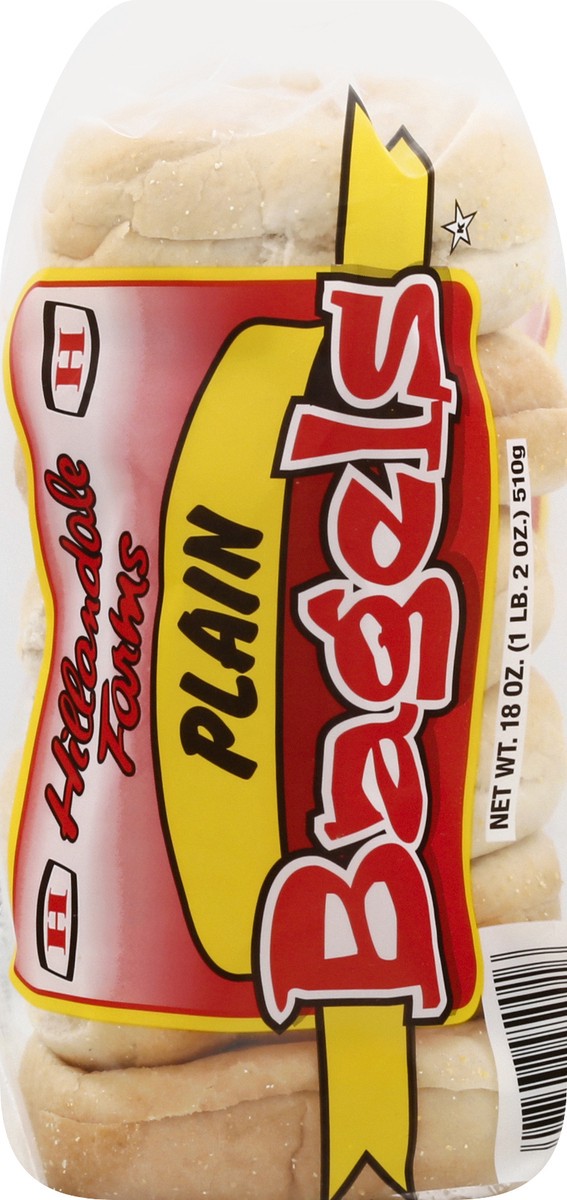 slide 5 of 13, Hillandale Farms Plain Bagels 18 oz, 18 oz