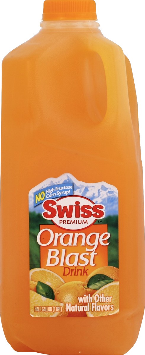 slide 2 of 4, Swiss Premium Orange Blast Drink - 1/2 gal, 1/2 gal