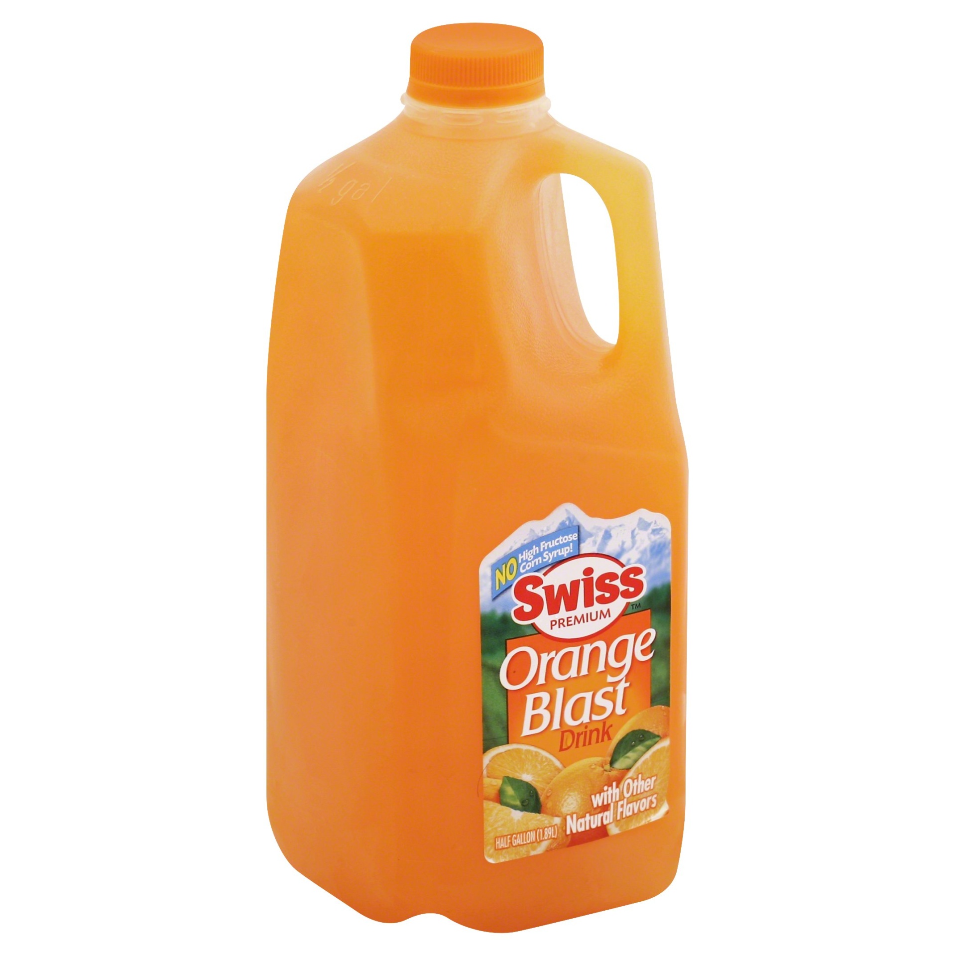 slide 1 of 4, Swiss Premium Orange Blast Drink - 1/2 gal, 1/2 gal