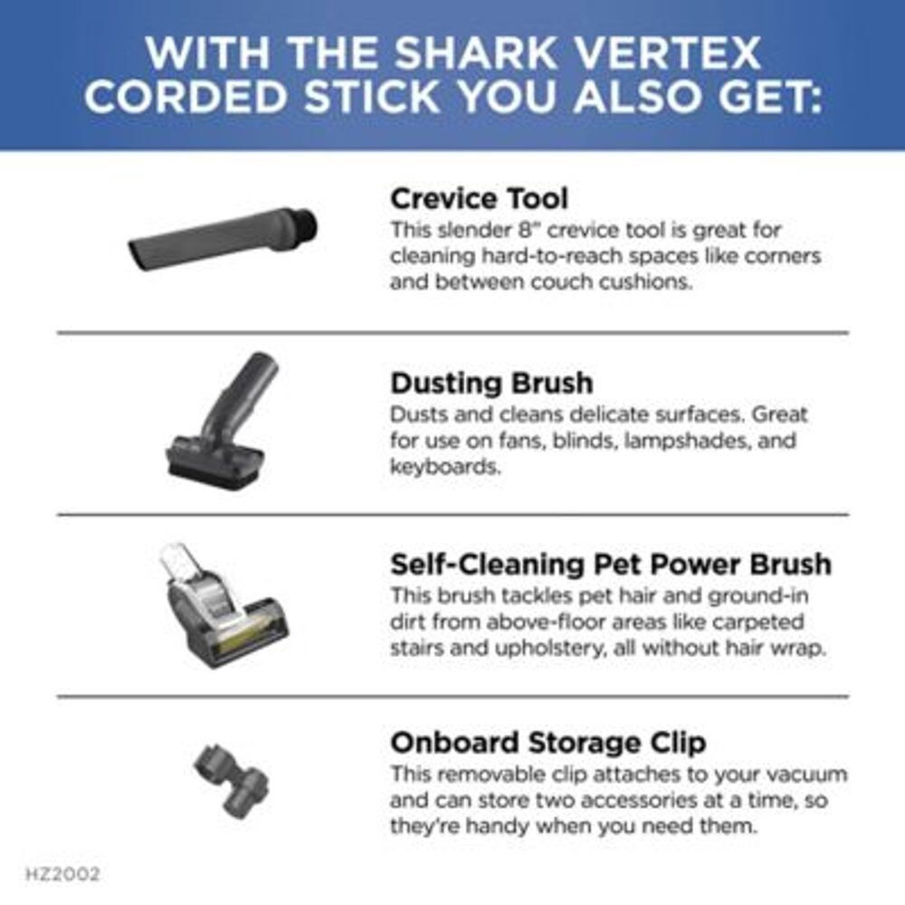 slide 3 of 6, Shark Vertex UltraLight DuoClean PowerFins Corded Stick Vacuum with Self-Cleaning Brushroll, 1 ct