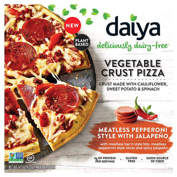 slide 1 of 1, Daiya Pizza Meatless Pepperoni With Jalapenos, 14 oz