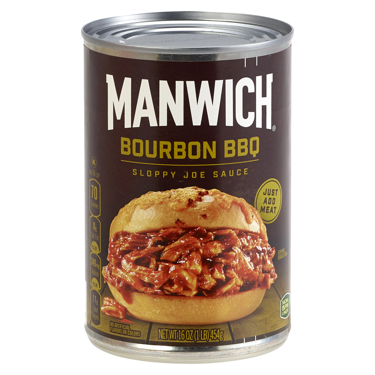 slide 1 of 2, Manwich Bourbon BBQ Sloppy Joe Sauce, 16 fl oz