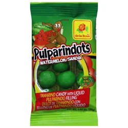 De la Rosa Pulparindots Tamarind Watermelon Candy with Liquid Pulparindo Filling - 1.07 oz