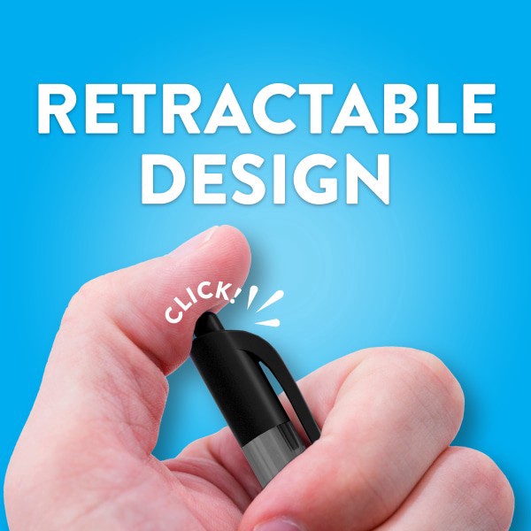 slide 3 of 6, Paper Mate InkJoy 100RT Retractable Ballpoint Pen, 1.0mm Medium Point, Assorted 72ct Black and Blue Ink, 72 ct