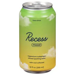 Recess Mood Lime Citrus Sparkling Water - 12 oz