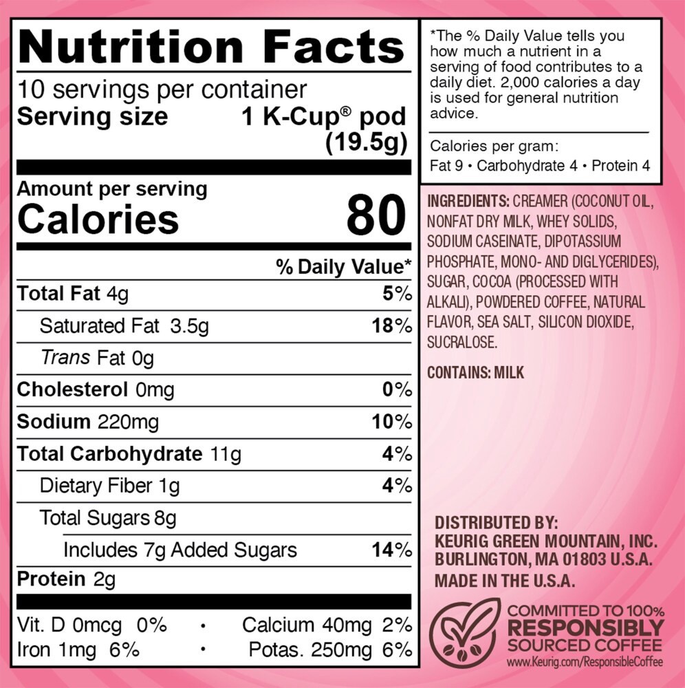 slide 5 of 6, The Original Donut Shop Sundae Fundae One Step Latte, Keurig Single Serve K-Cup Pods, 10 Count, 10 ct