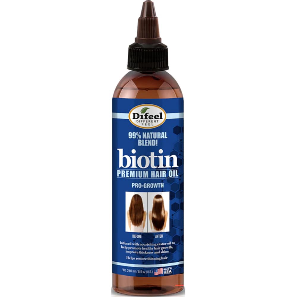 slide 1 of 1, difeel Biotin Hair Oil, 8 oz