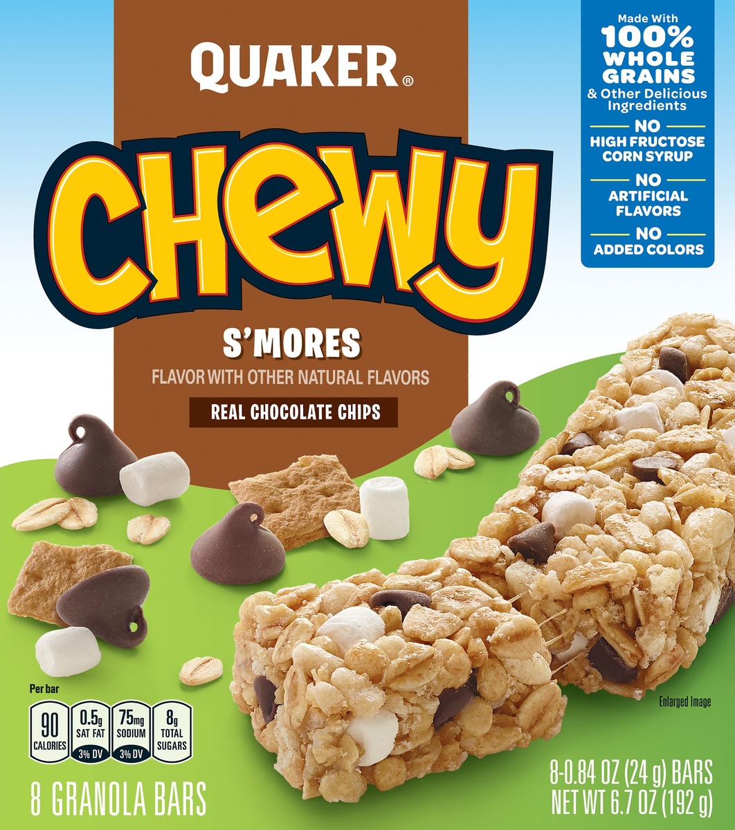slide 5 of 7, Quaker Chewy S'Mores Granola Bars, 8 ct