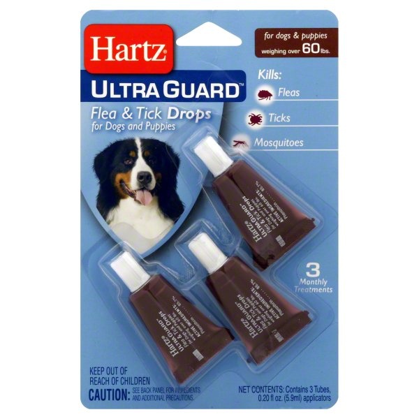 slide 1 of 1, Hartz Ultra Guard Flea & Tick Drops For Dogs & Puppies, 0.6 oz