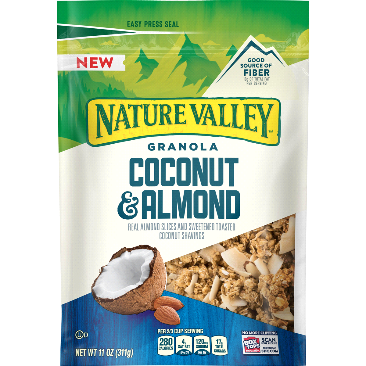 slide 1 of 3, Nature Valley Coconut & Almond Granola, 11 oz