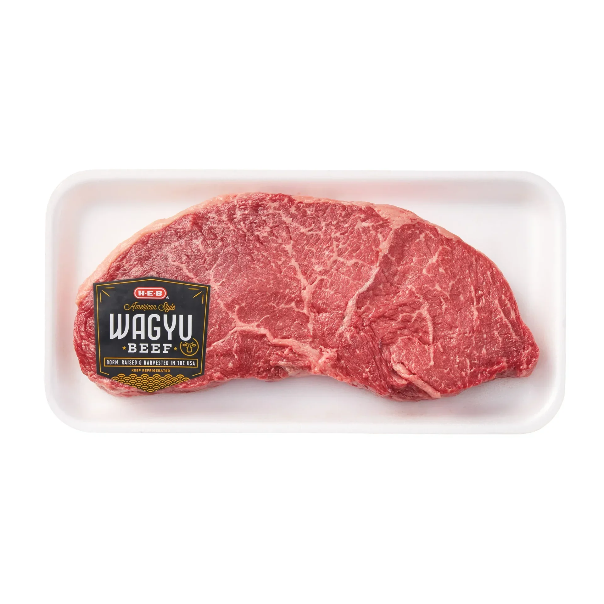 slide 1 of 1, H-E-B American-Style Wagyu Beef Center Cut Top Sirloin Steak, per lb