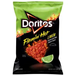 Doritos Tortilla Chips Flamin' Hot Limon Flavored 9 1/4 Oz