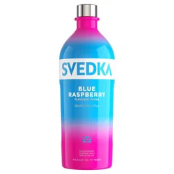SVEDKA Blue Raspberry Flavored Vodka, 1.75 L Bottle, 70 Proof