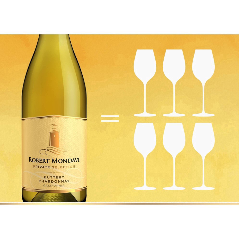 slide 2 of 27, Robert Mondavi Private Selection Buttery Chardonnay White Wine, 750 mL Bottle, 25.35 fl. oz