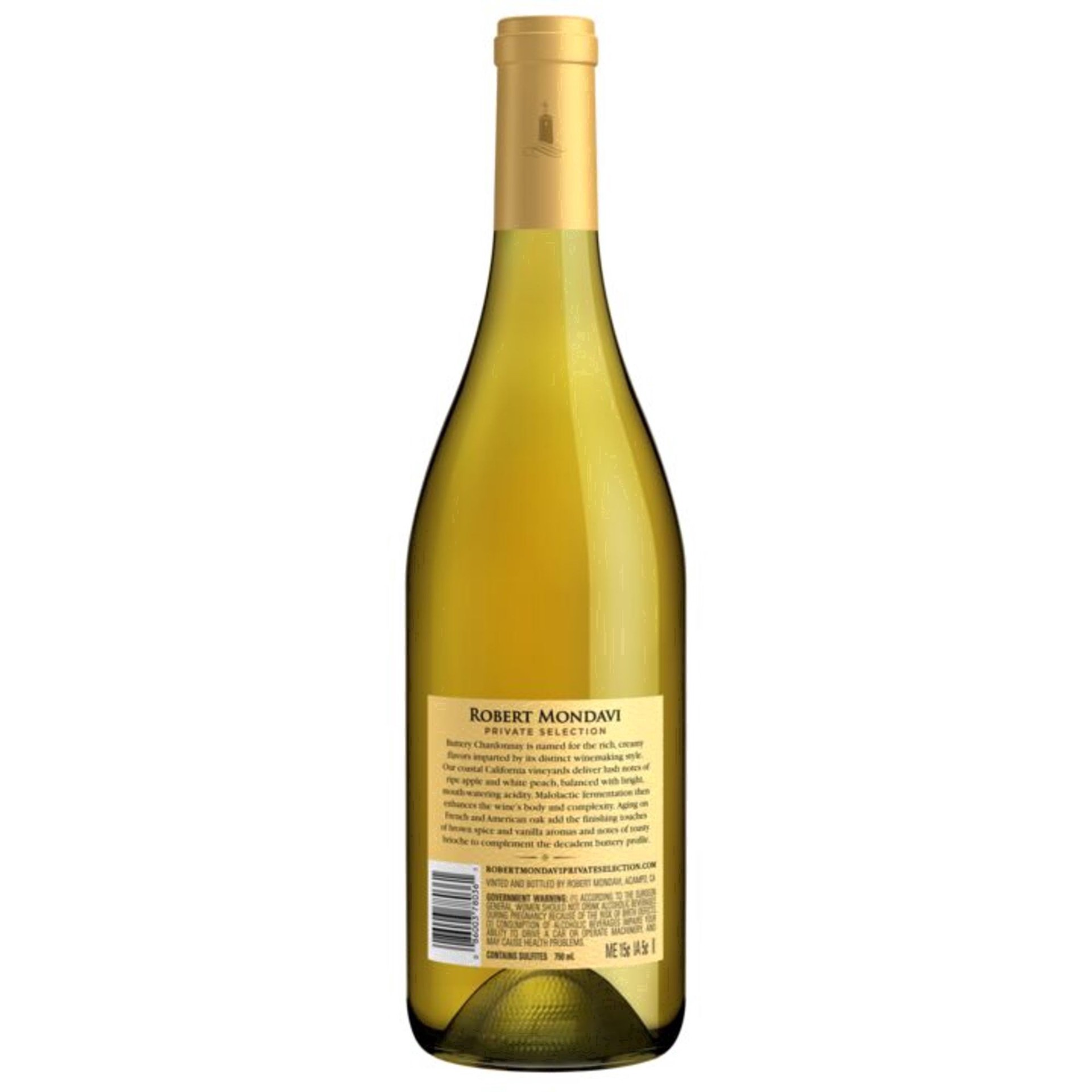 slide 6 of 27, Robert Mondavi Private Selection Buttery Chardonnay White Wine, 750 mL Bottle, 25.35 fl. oz