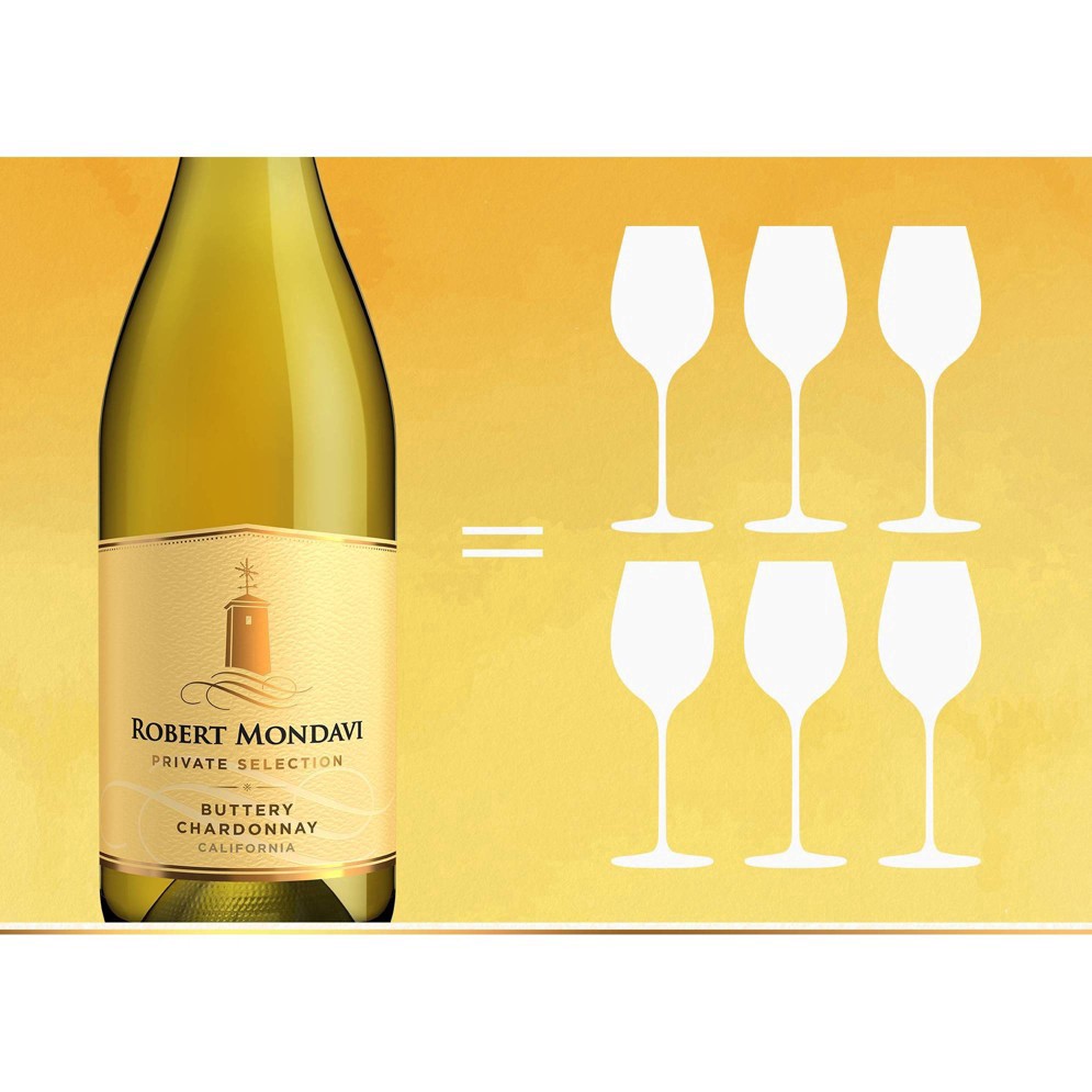 slide 26 of 27, Robert Mondavi Private Selection Buttery Chardonnay White Wine, 750 mL Bottle, 25.35 fl. oz