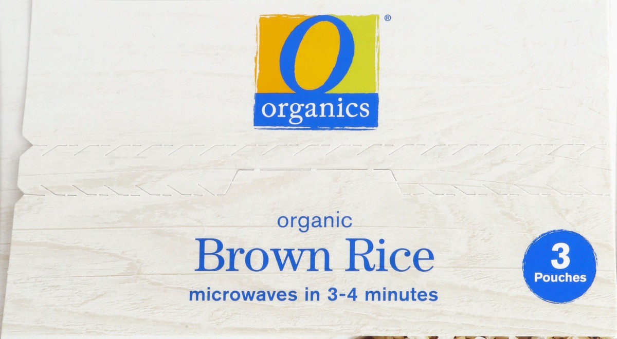 slide 4 of 4, O Organics Rice Brown, 3 ct; 10 oz