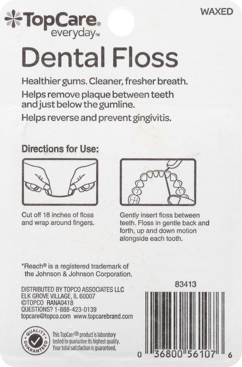 slide 8 of 9, TopCare Dental Floss, 1 ct