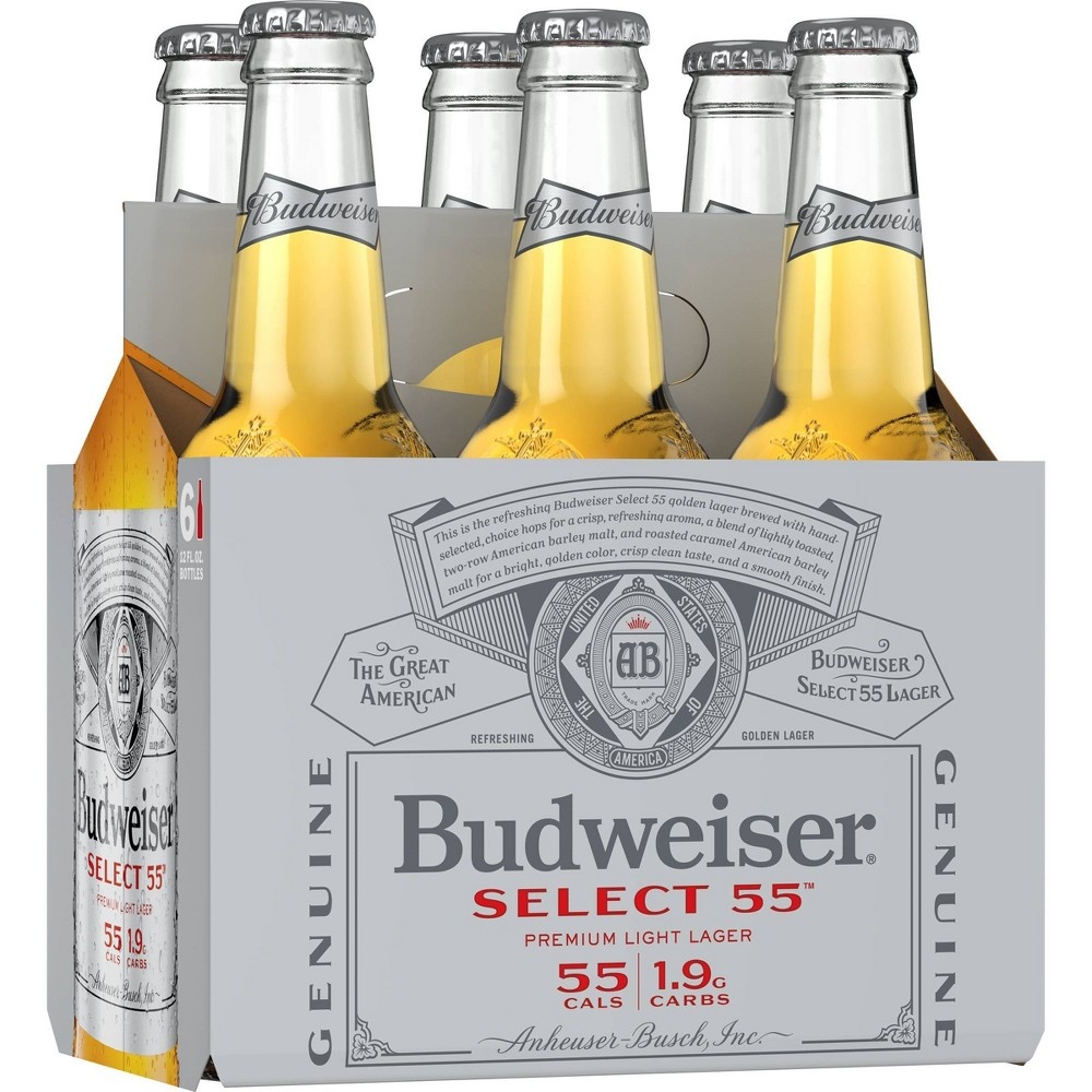 Budweiser Select 55 Light Beer, 2.4% ABV 6 Ct; 12 Oz | Shipt