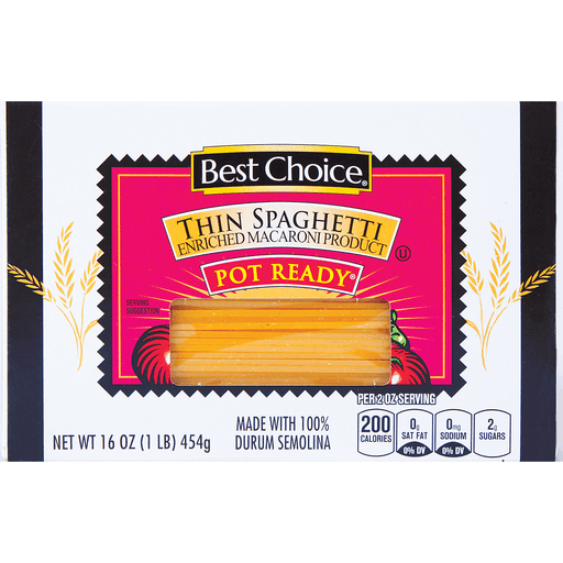 slide 1 of 1, Best Choice Pot Ready Thin Spaghetti, 16 oz