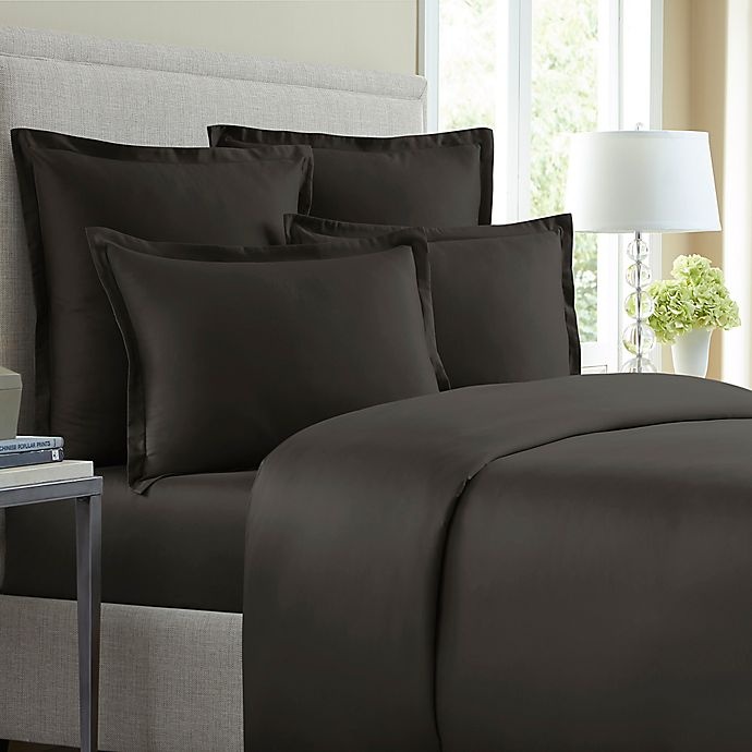 slide 1 of 1, Wamsutta 620-Thread-Count Solid European Pillow Sham - Charcoal, 1 ct