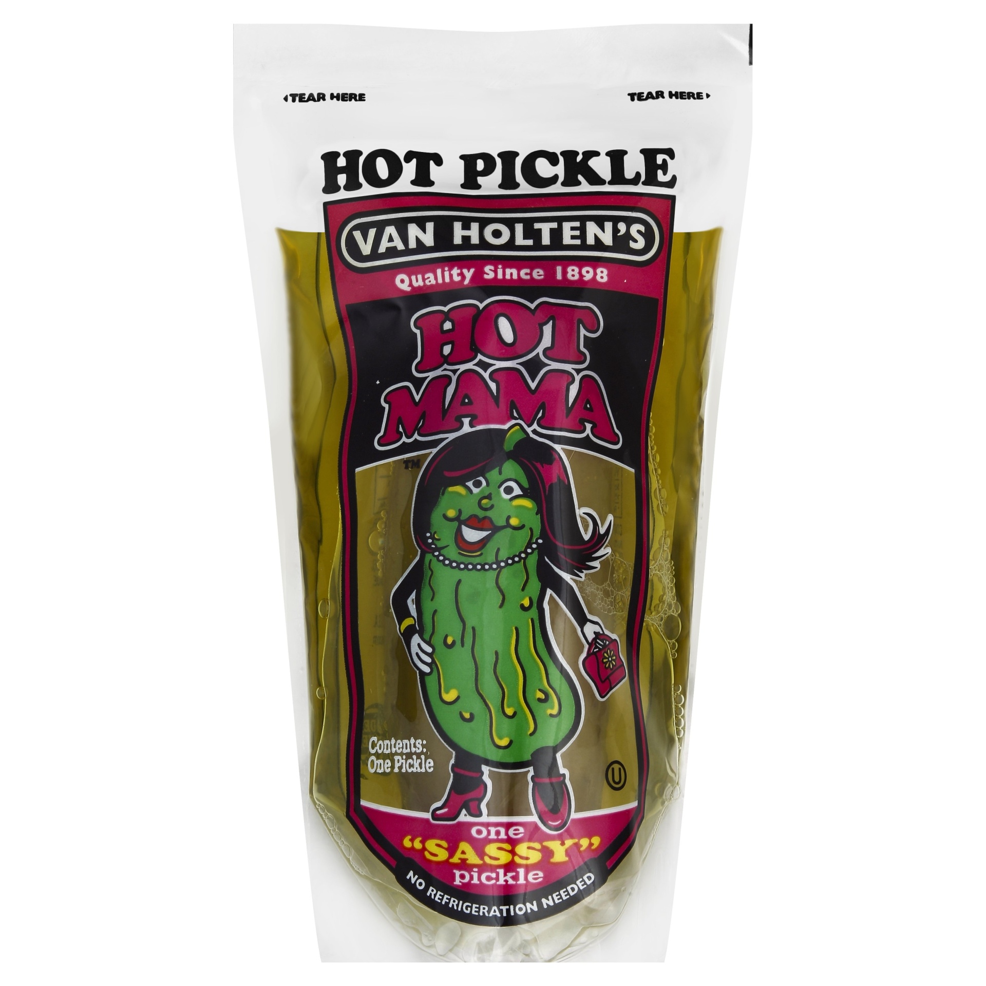 slide 1 of 1, Van Holten's Hot Mama Pickle, 10.3 oz