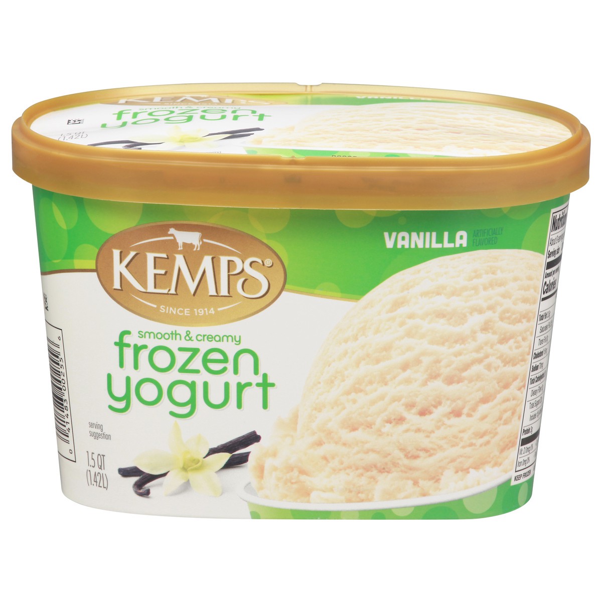 slide 1 of 9, Kemps Smooth & Creamy Vanilla Frozen Yogurt 1.5 qt, 1.5 qt