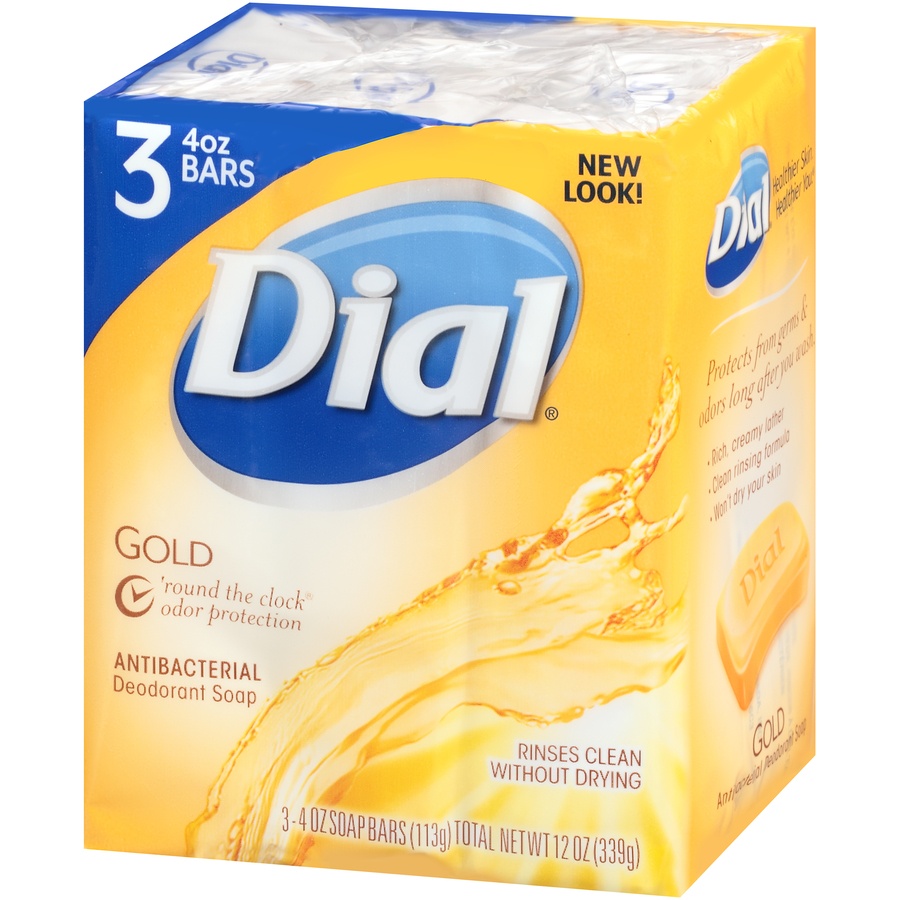 slide 3 of 6, Dial Gold Antibacterial Deodorant Bar Soap, 3 ct; 4 oz