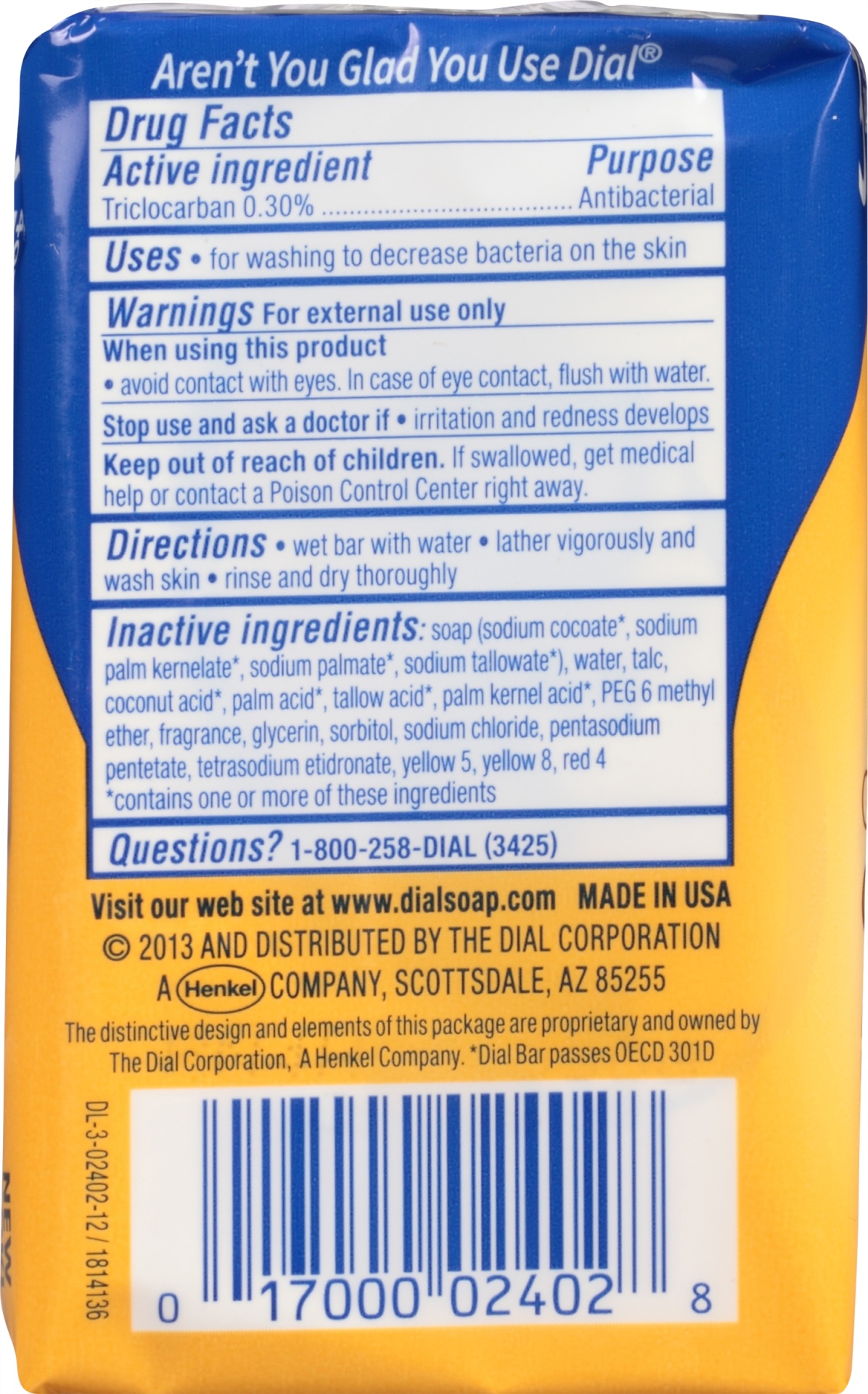 slide 4 of 6, Dial Gold Antibacterial Deodorant Bar Soap, 3 ct; 4 oz