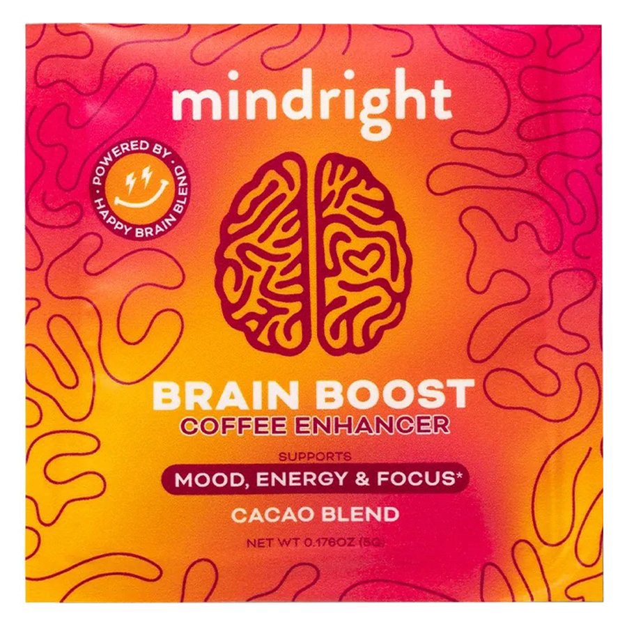 slide 1 of 1, Mindright Cacao Blend Brain Boost Coffee Enhancer Packet, 1 ct
