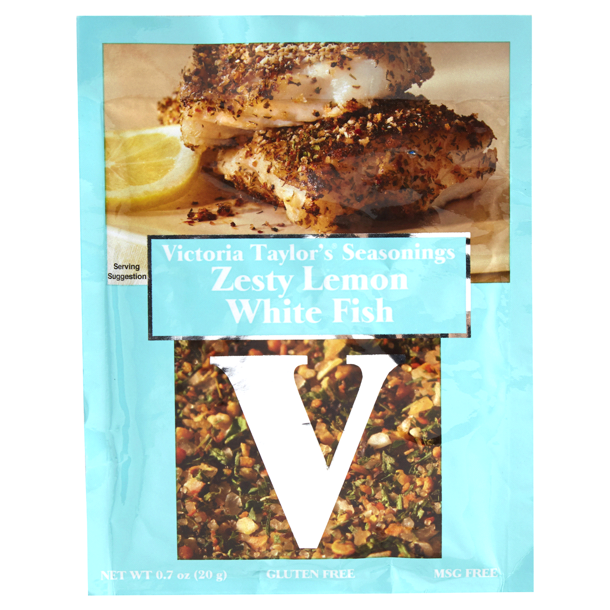 slide 1 of 2, Victoria Taylor's Seasonings Zesty Lemon White Fish, 0.7 oz