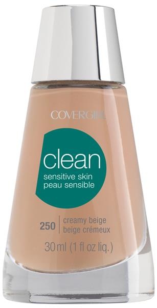 slide 1 of 1, Covergirl Clean Sensitive Skin Liquid Foundation 250 Creamy Beige, 1 oz