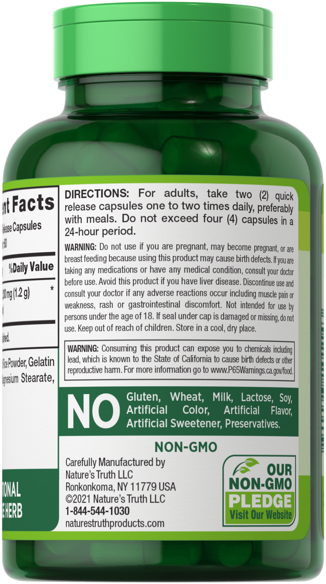 slide 2 of 4, Nature's Truth Red Yeast Rice 1,200 mg, 120 ct; 600 mg