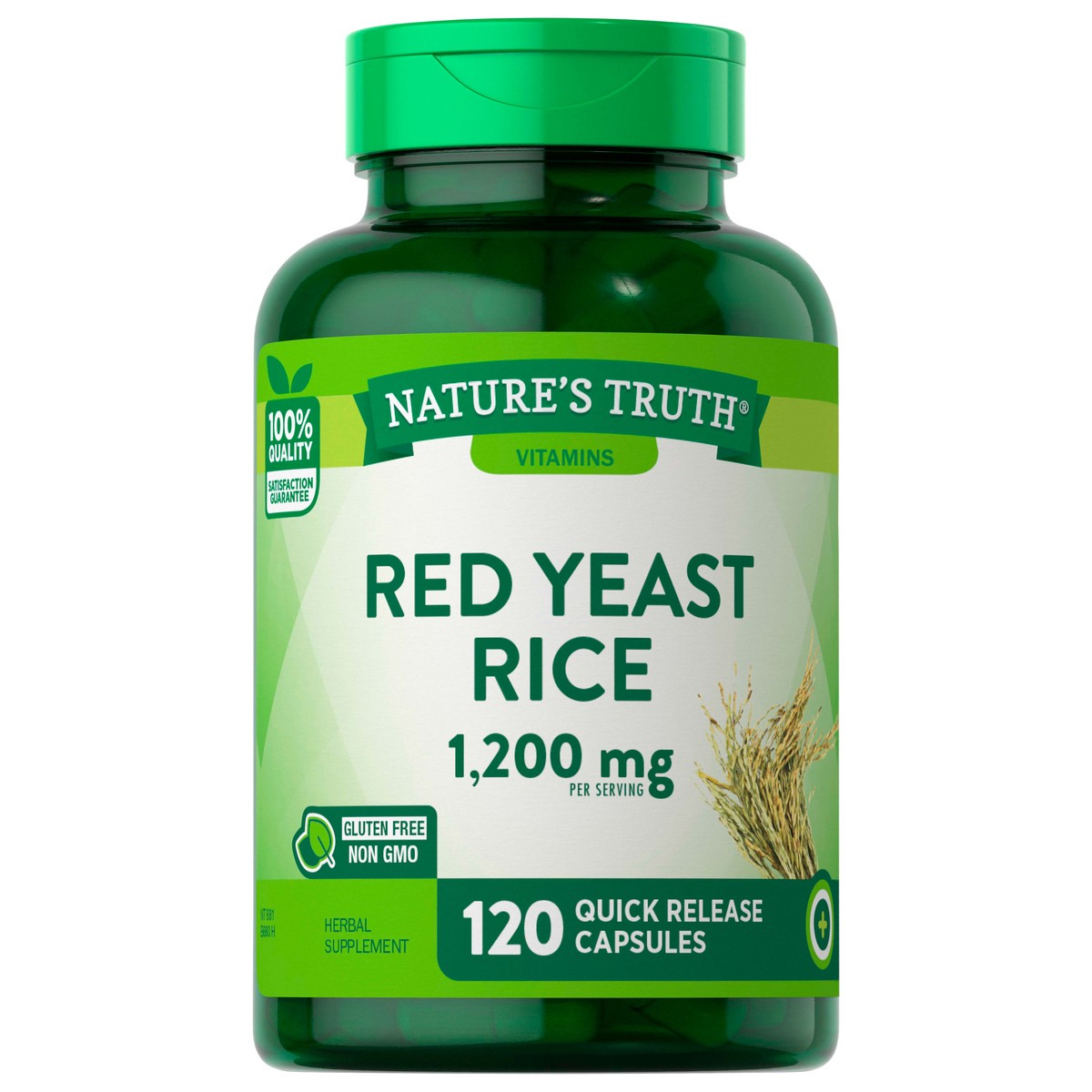 slide 1 of 4, Nature's Truth Red Yeast Rice 1,200 mg, 120 ct; 600 mg