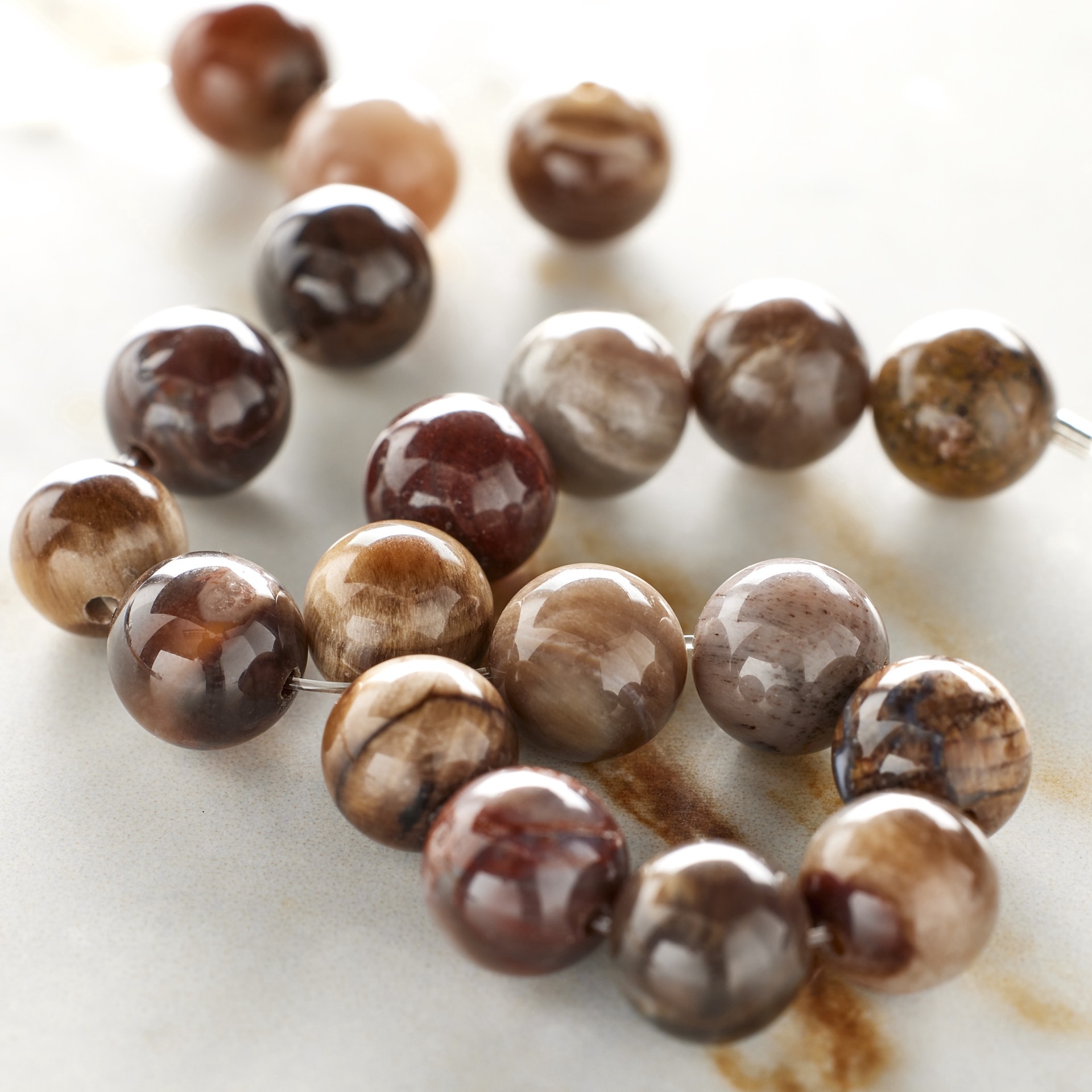 slide 2 of 3, Wood Opalite Round Beads By Bead Landing, 8mm, 8mm