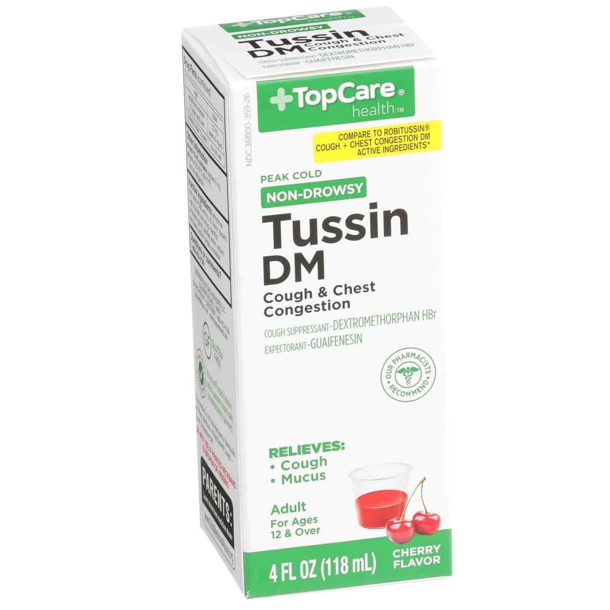 slide 2 of 9, TopCare Tussin Dm, For Children & Adults, 4 oz