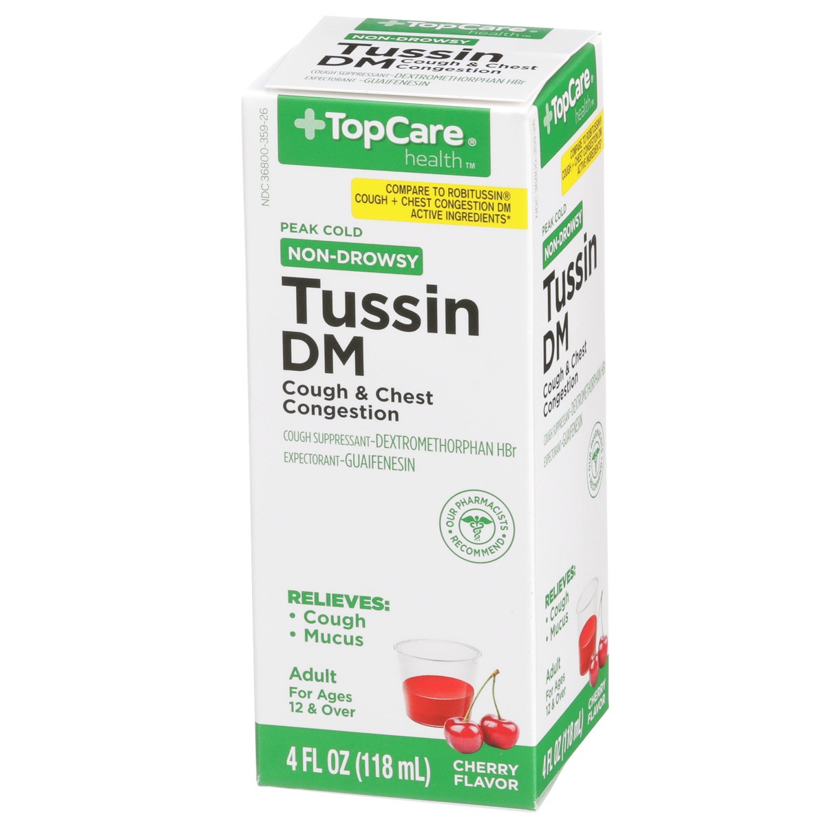 slide 3 of 9, TopCare Tussin Dm, For Children & Adults, 4 oz