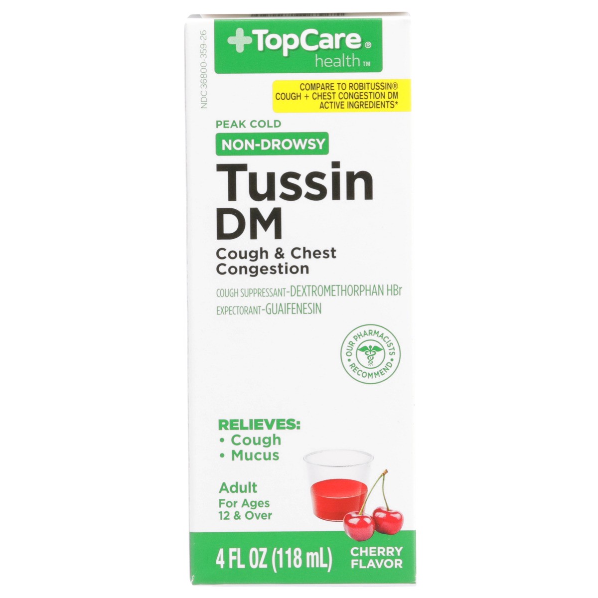 slide 6 of 9, TopCare Tussin Dm, For Children & Adults, 4 oz