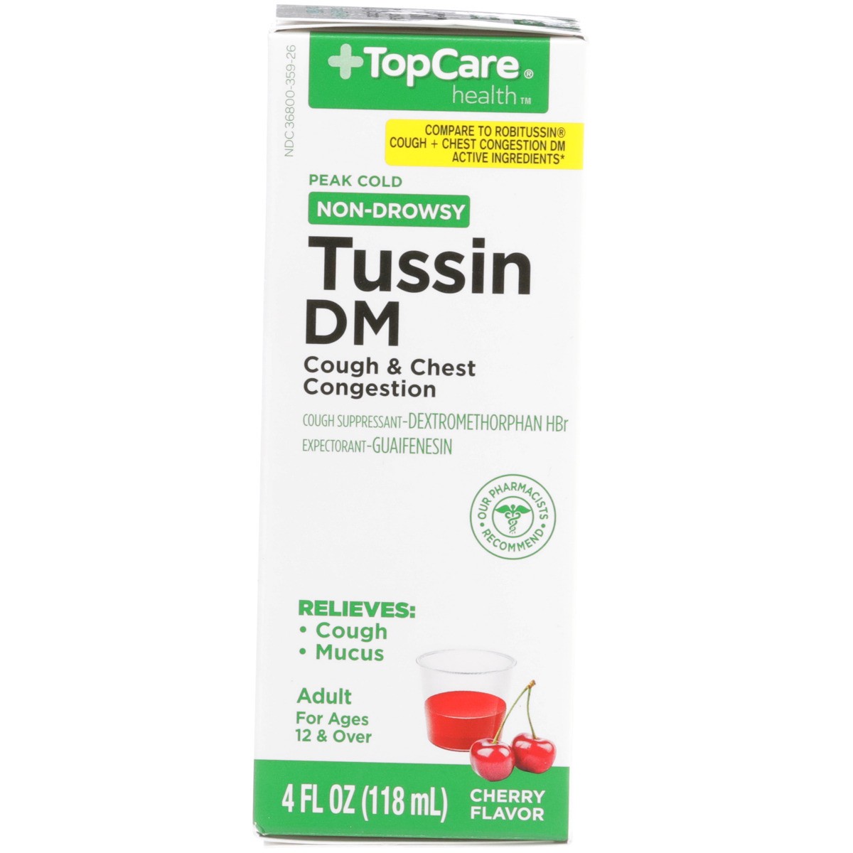 slide 8 of 9, TopCare Tussin Dm, For Children & Adults, 4 oz