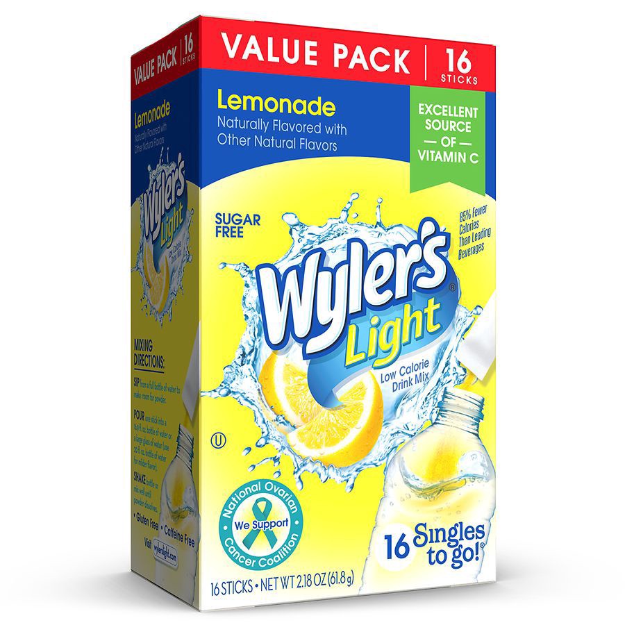 slide 1 of 3, Wyler's Drink Mix Lemonade, 16 ct