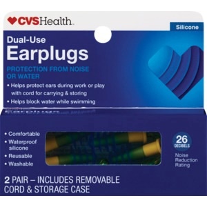slide 1 of 1, CVS Health Dual-Use Earplugs, 4 ct